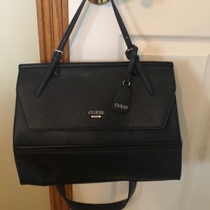 Guess purse black with handle and strap